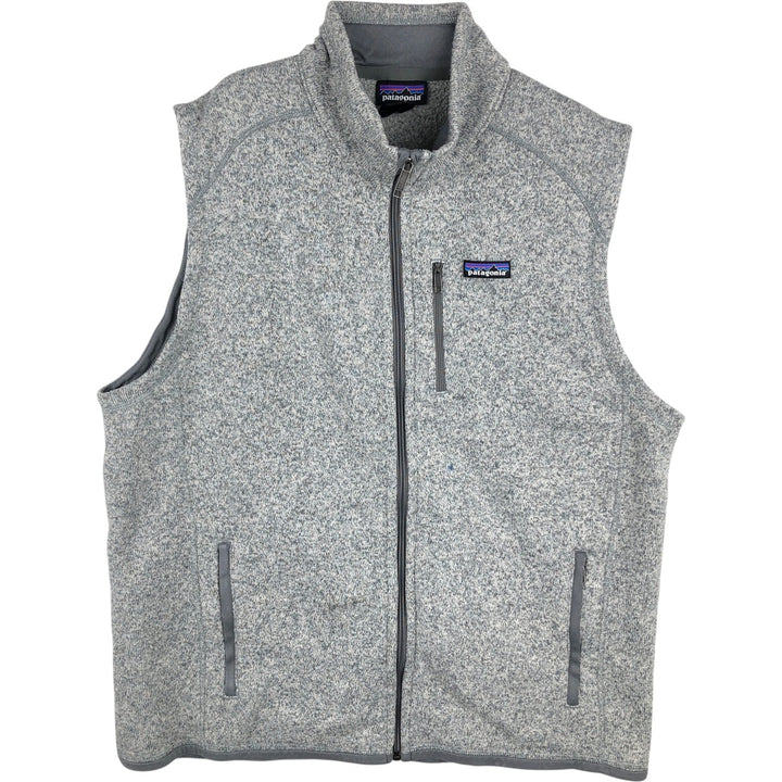Patagonia STY225881FA18 Men's Fleece Vest (XXL) polyester gray type Vintage Second Hand