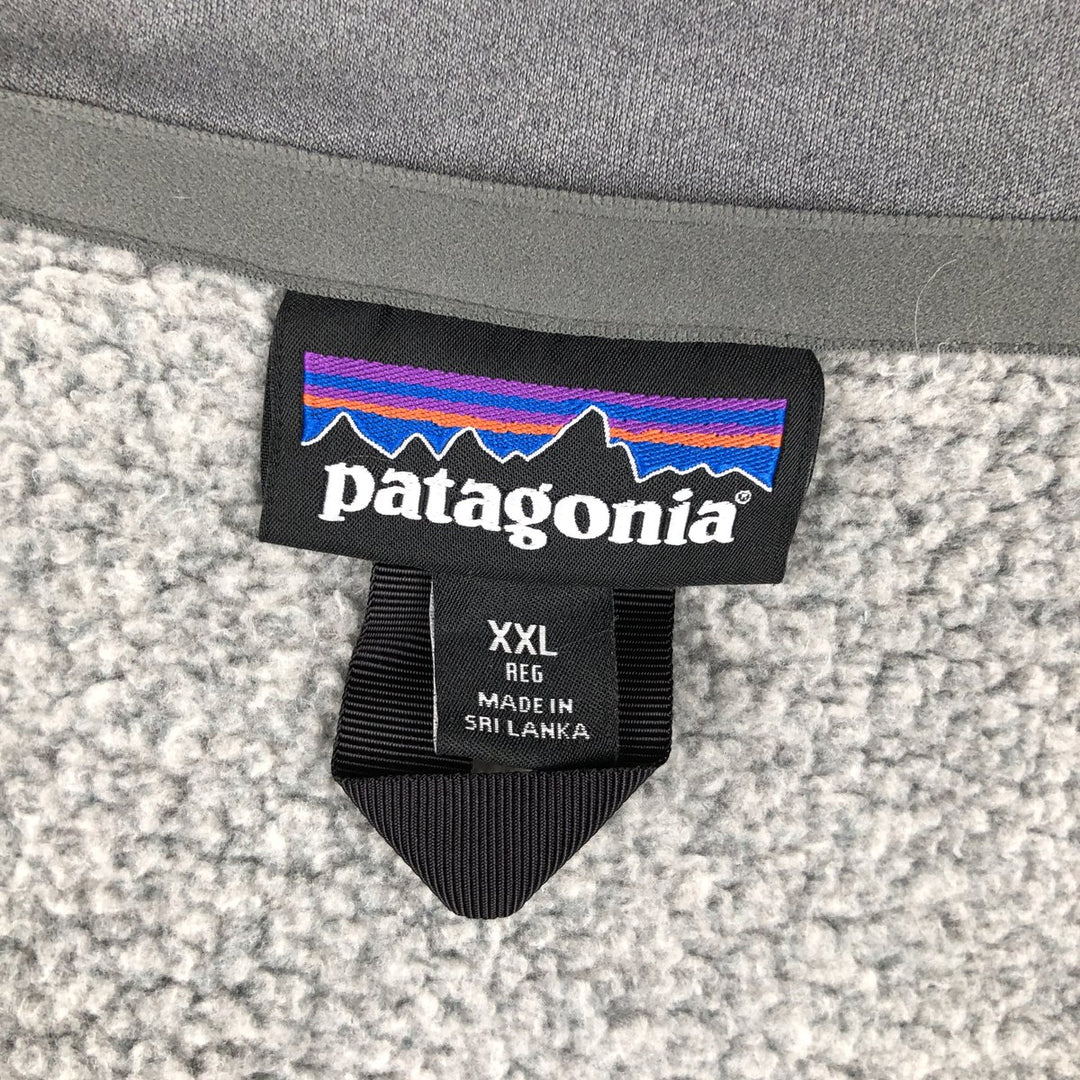 Patagonia STY225881FA18 Men's Fleece Vest (XXL) polyester gray type Vintage Second Hand