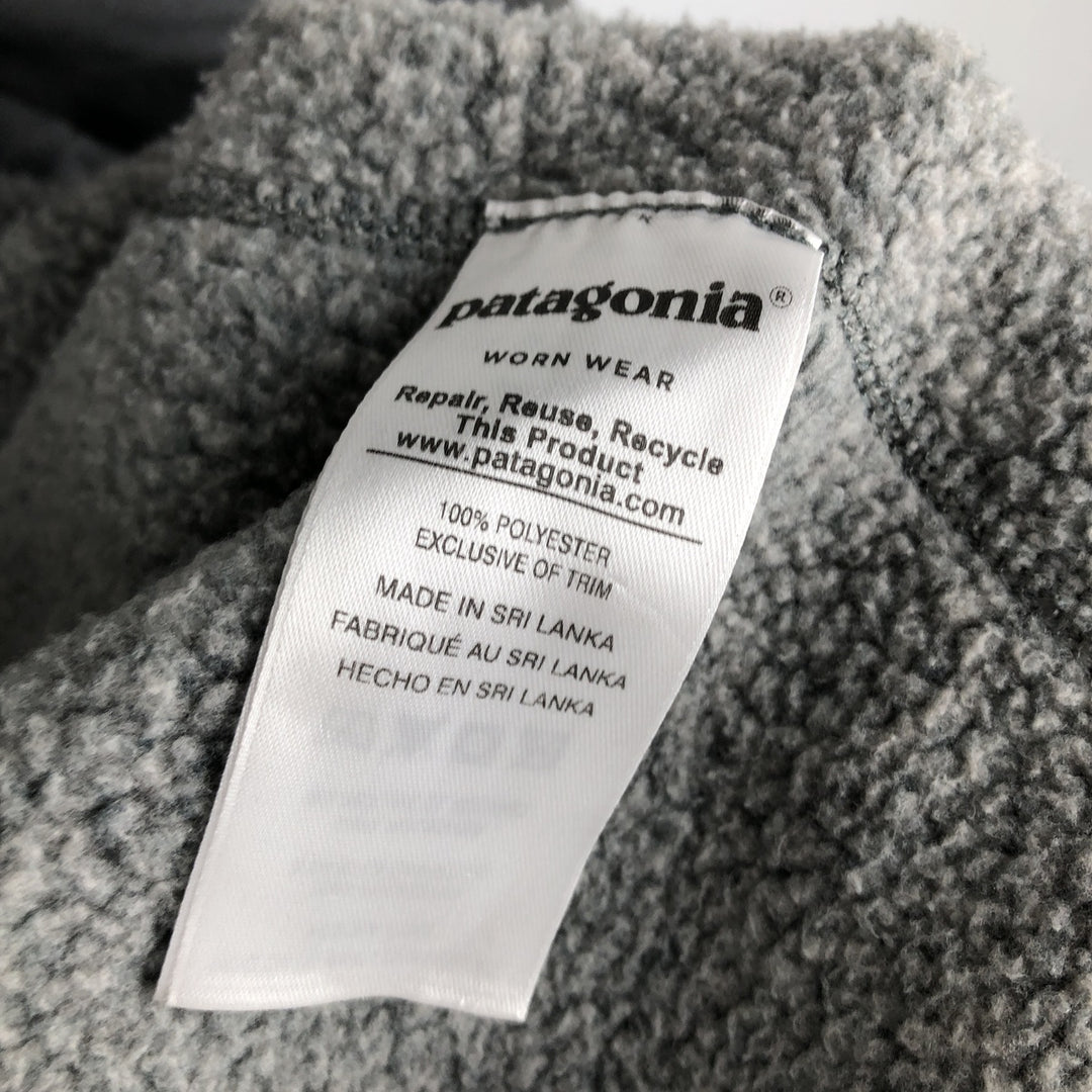 Patagonia STY225881FA18 Men's Fleece Vest (XXL) polyester gray type Vintage Second Hand