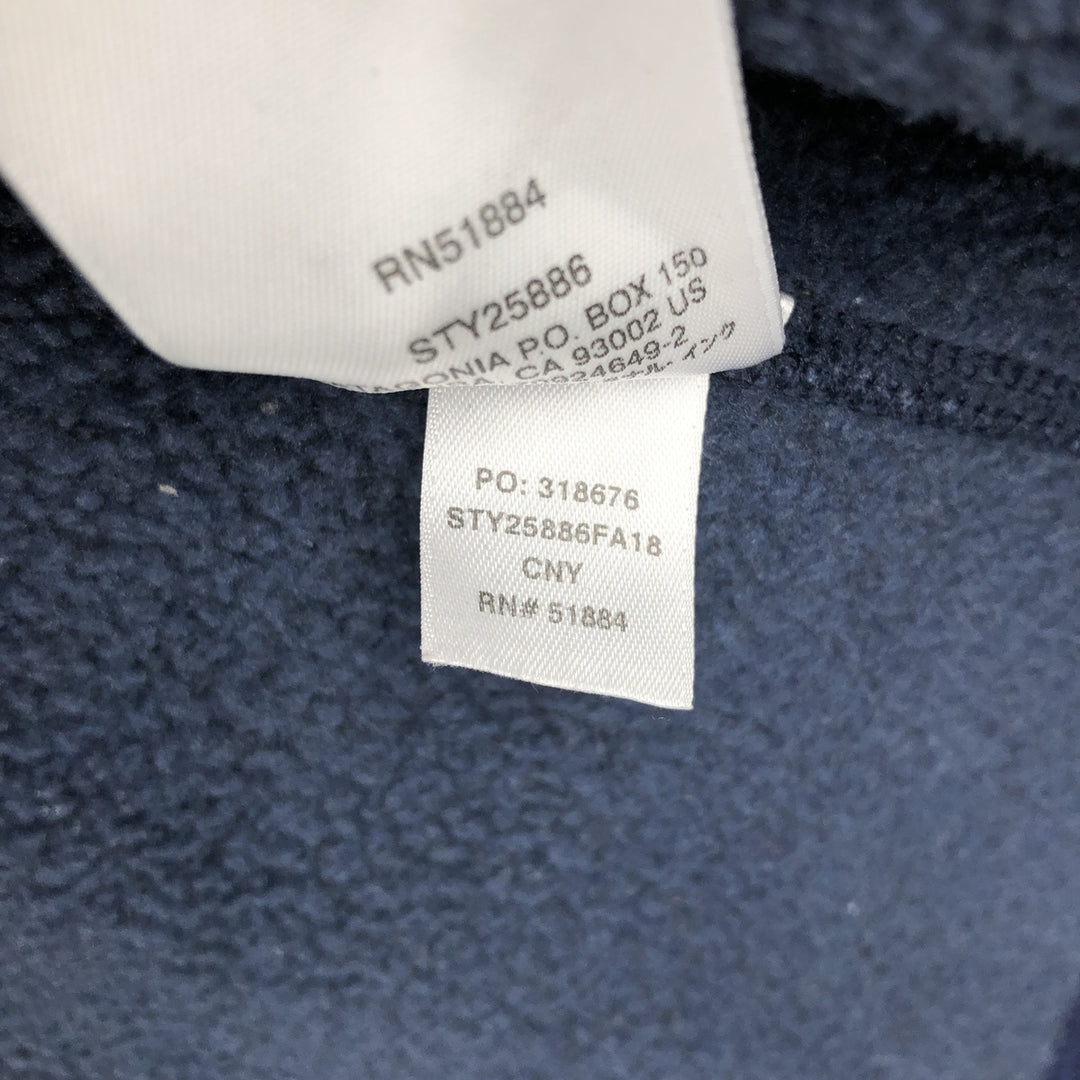 Patagonia STY25886FA18 Fleece Vest, Women's Size M (approx.) polyester navy blue type Vintage Second Hand