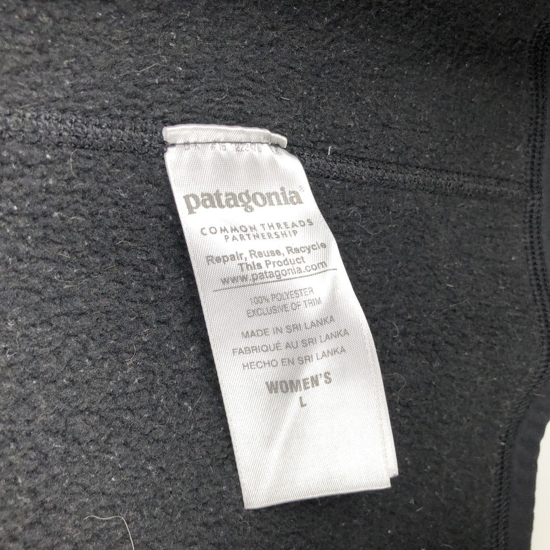 Patagonia Better Sweater Vest 25886FA15 Fleece Vest, Women's Size L polyester black type Vintage Second Hand