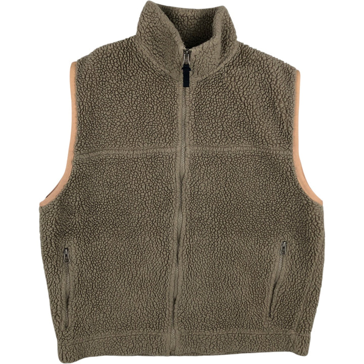 90'S GAP Vintage Boa Vest, Men's Size L polyester Beige type Vintage Second Hand