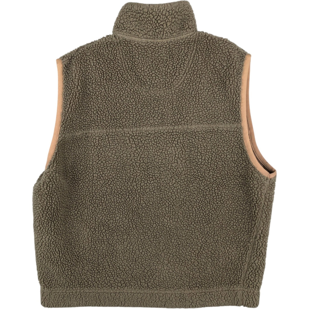 90'S GAP Vintage Boa Vest, Men's Size L polyester Beige type Vintage Second Hand
