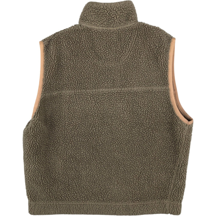 90'S GAP Vintage Boa Vest, Men's Size L polyester Beige type Vintage Second Hand