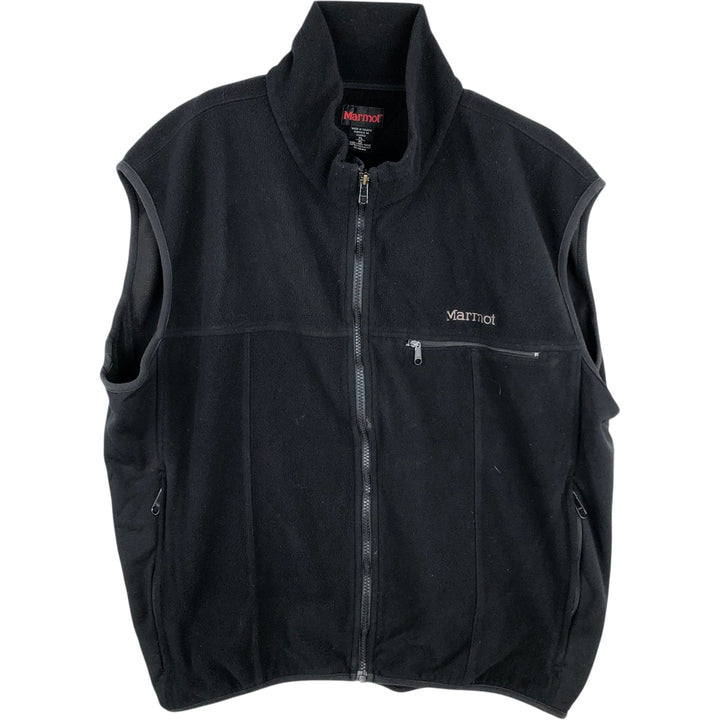 90'S Vintage Marmot Fleece Vest, Made in Canada, Men's XL polyester black type Vintage Second Hand