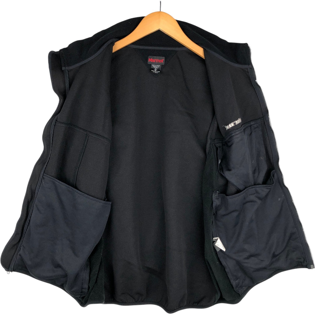 90'S Vintage Marmot Fleece Vest, Made in Canada, Men's XL polyester black type Vintage Second Hand