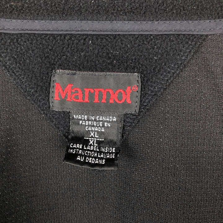 90'S Vintage Marmot Fleece Vest, Made in Canada, Men's XL polyester black type Vintage Second Hand
