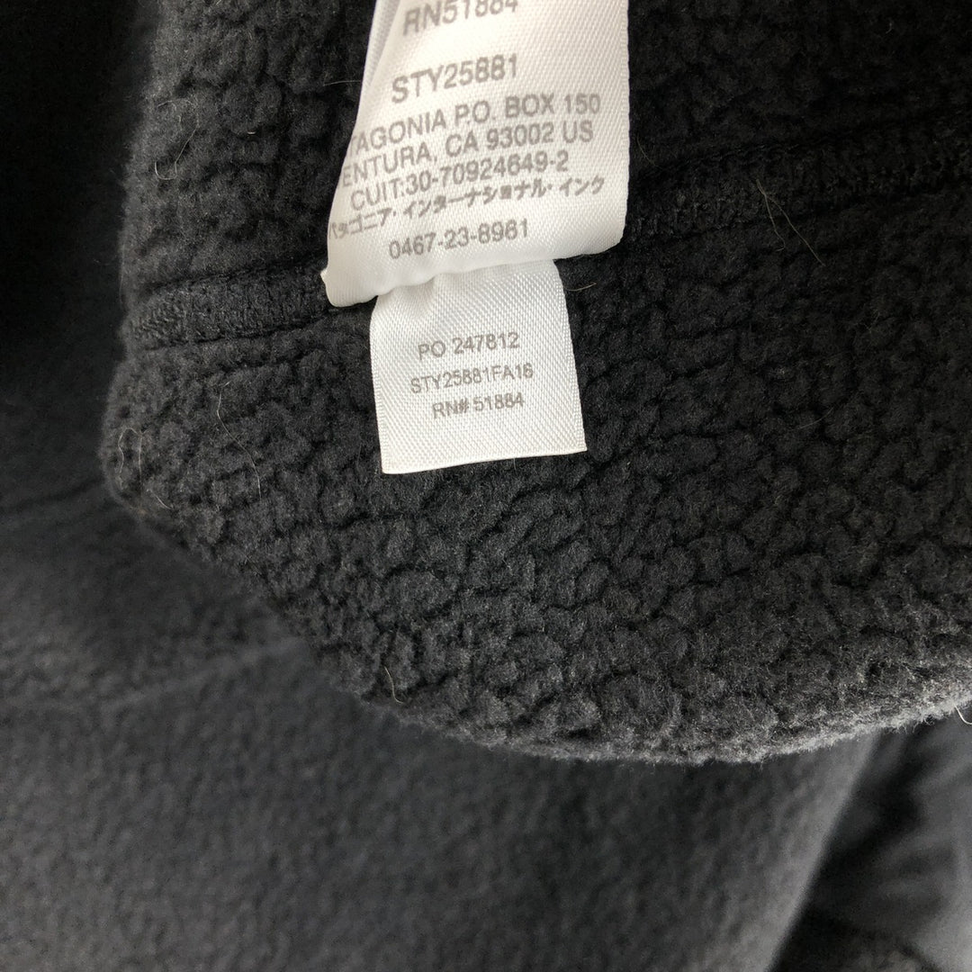 Patagonia STY25881FA16 Fleece Vest, Men's XL polyester black type Vintage Second Hand