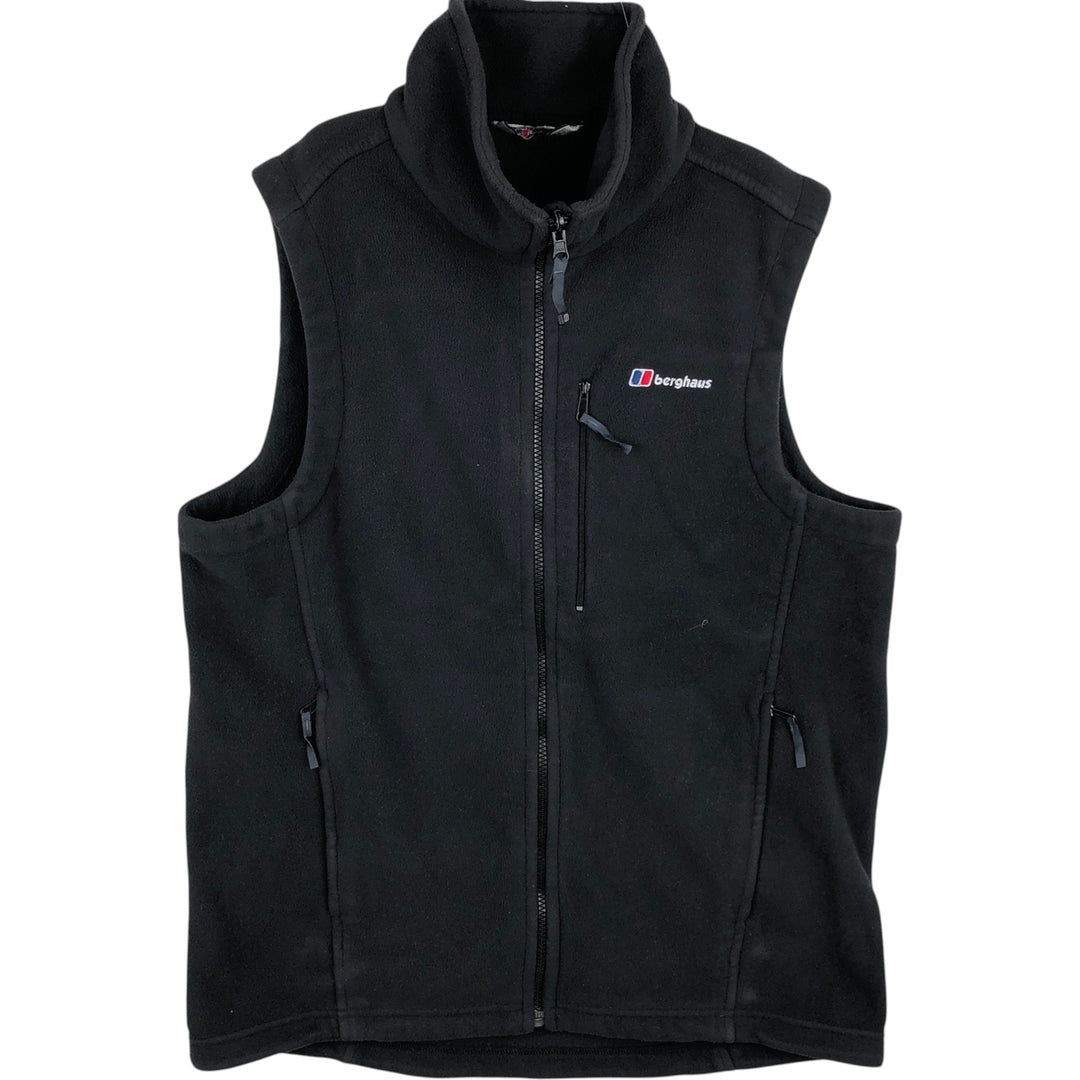 Berghaus fleece vest, men's size L polyester black type Vintage Second Hand
