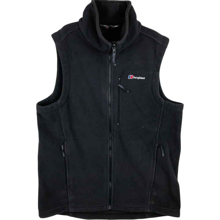 Berghaus fleece vest, men's size L polyester black type Vintage Second Hand