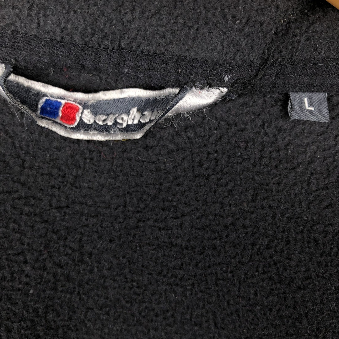 Berghaus fleece vest, men's size L polyester black type Vintage Second Hand