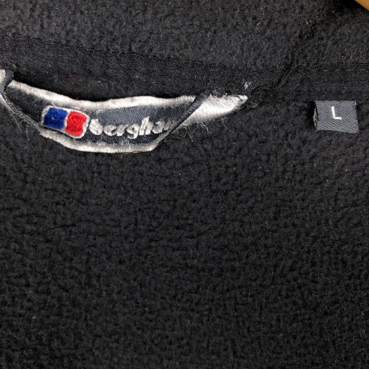 Berghaus fleece vest, men's size L polyester black type Vintage Second Hand
