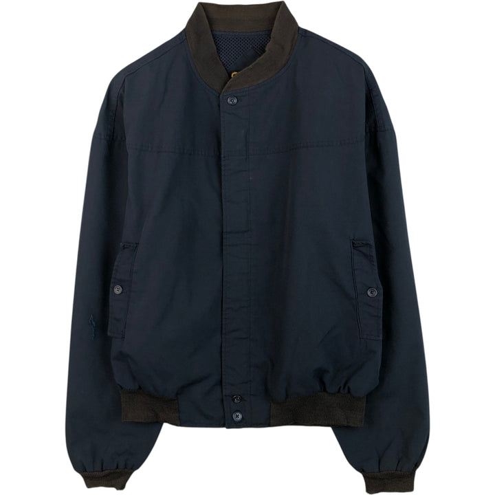 90'S vintage his SPORTSWEAR Derby jacket, cup shoulder, men's size XL unclear navy blue type Vintage Second Hand