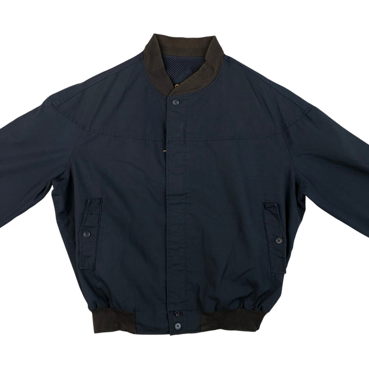 90'S vintage his SPORTSWEAR Derby jacket, cup shoulder, men's size XL unclear navy blue type Vintage Second Hand