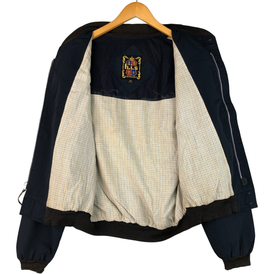 90'S vintage his SPORTSWEAR Derby jacket, cup shoulder, men's size XL unclear navy blue type Vintage Second Hand