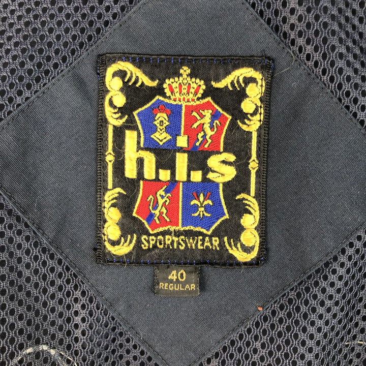 90'S vintage his SPORTSWEAR Derby jacket, cup shoulder, men's size XL unclear navy blue type Vintage Second Hand