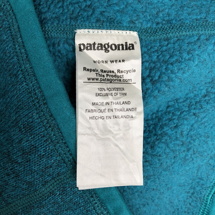 Patagonia Better Sweater 1 polyester turquoise blue Vintage Second Hand