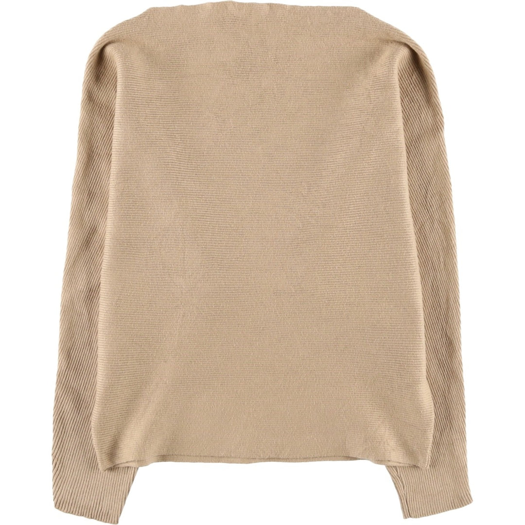 Ralph Lauren boat neck cotton knit sweater, women's size M (approx.) cotton Beige type Vintage Second Hand