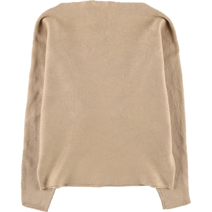 Ralph Lauren boat neck cotton knit sweater, women's size M (approx.) cotton Beige type Vintage Second Hand
