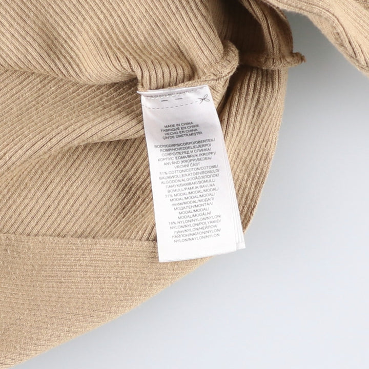 Ralph Lauren boat neck cotton knit sweater, women's size M (approx.) cotton Beige type Vintage Second Hand