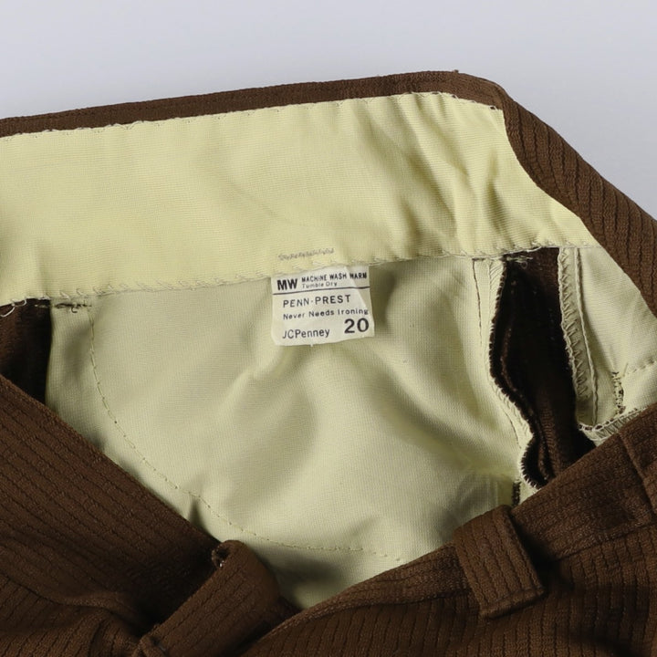 JCPenney PENN-PREST flared slacks, women's size L (w28), vintage unclear brown type Vintage Second Hand