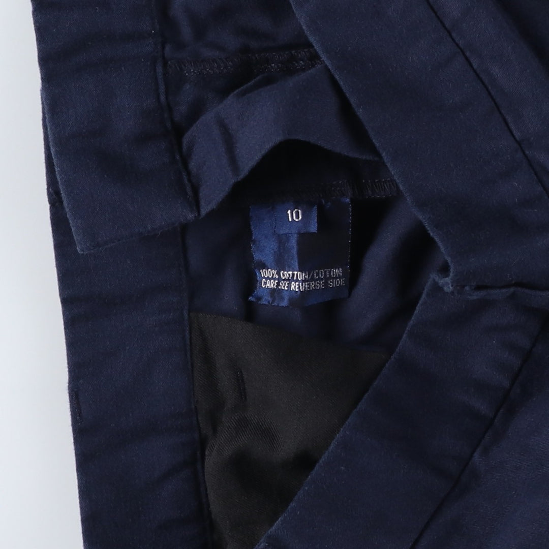 Ralph Lauren POLO GOLF Two-pleat Cotton Slacks, Women's XL (W31) cotton navy blue type Vintage Second Hand