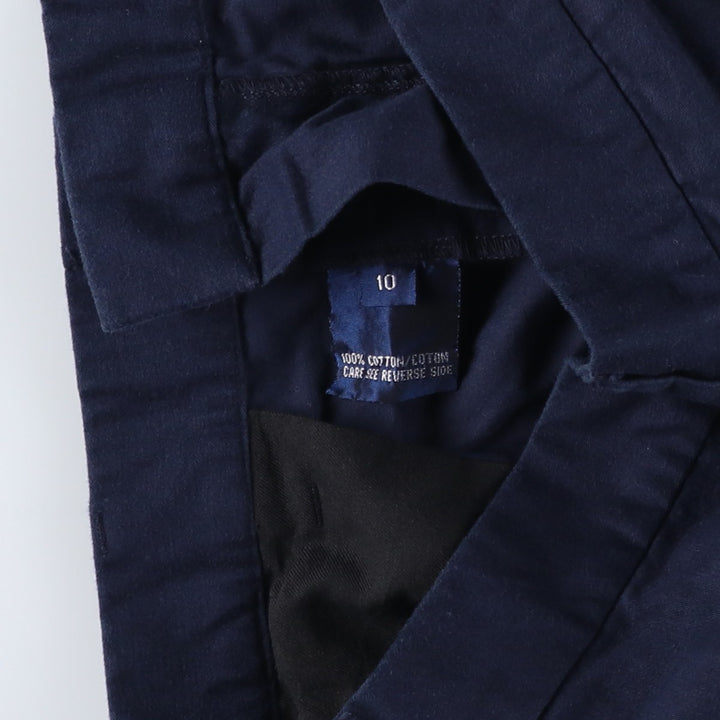 Ralph Lauren POLO GOLF Two-pleat Cotton Slacks, Women's XL (W31) cotton navy blue type Vintage Second Hand