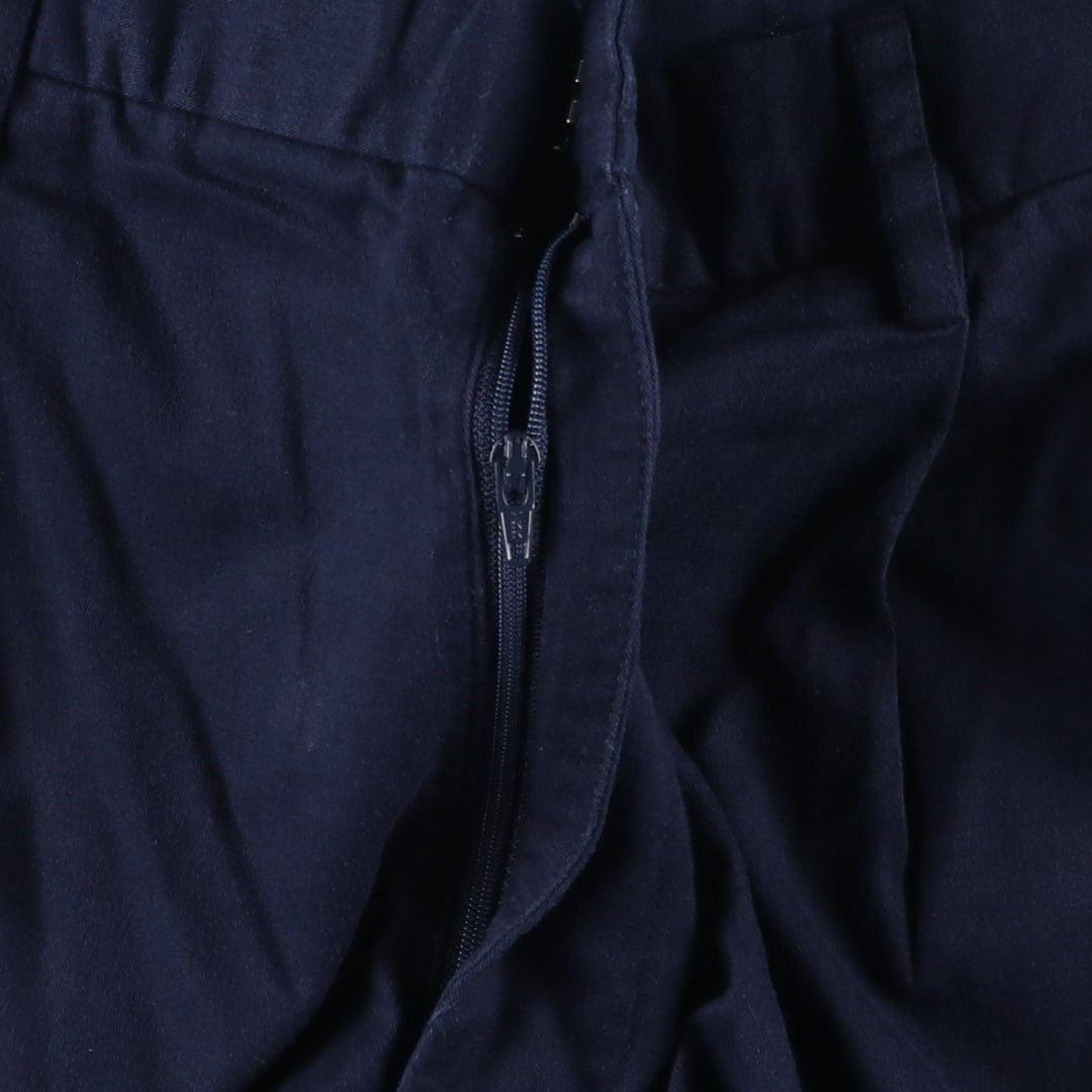 Ralph Lauren POLO GOLF Two-pleat Cotton Slacks, Women's XL (W31) cotton navy blue type Vintage Second Hand
