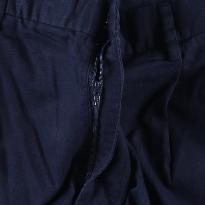 Ralph Lauren POLO GOLF Two-pleat Cotton Slacks, Women's XL (W31) cotton navy blue type Vintage Second Hand