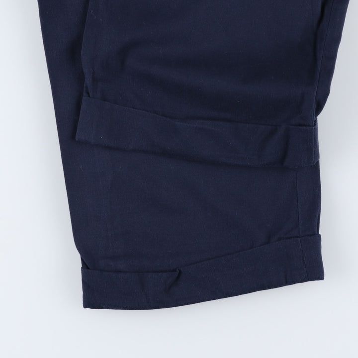 Ralph Lauren POLO GOLF Two-pleat Cotton Slacks, Women's XL (W31) cotton navy blue type Vintage Second Hand