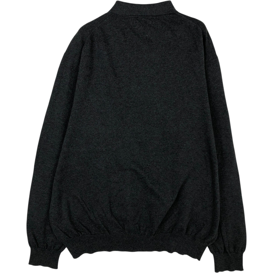 Ralph Lauren POLO RALPH LAUREN polo knit sweater, men's size XXL cotton Charcoal Vintage Second Hand