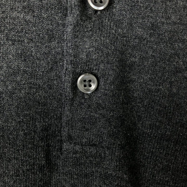 Ralph Lauren POLO RALPH LAUREN polo knit sweater, men's size XXL cotton Charcoal Vintage Second Hand