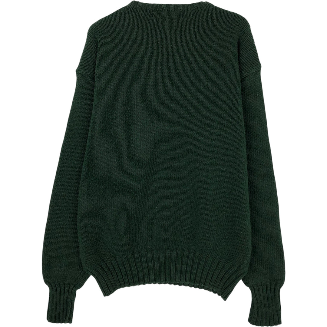 Ralph Lauren POLO by Ralph Lauren Cotton Knit Sweater Men's L size cotton green type Vintage Second Hand