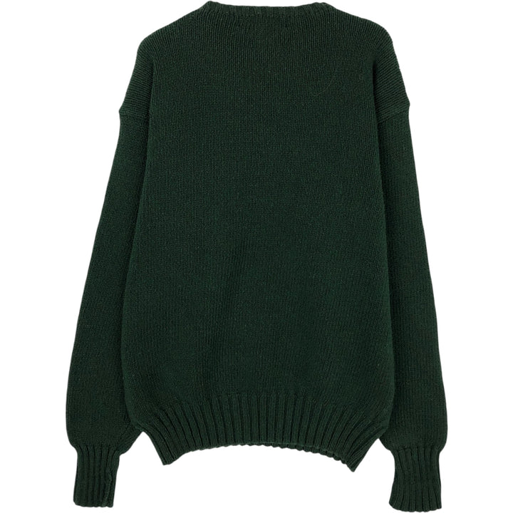 Ralph Lauren POLO by Ralph Lauren Cotton Knit Sweater Men's L size cotton green type Vintage Second Hand
