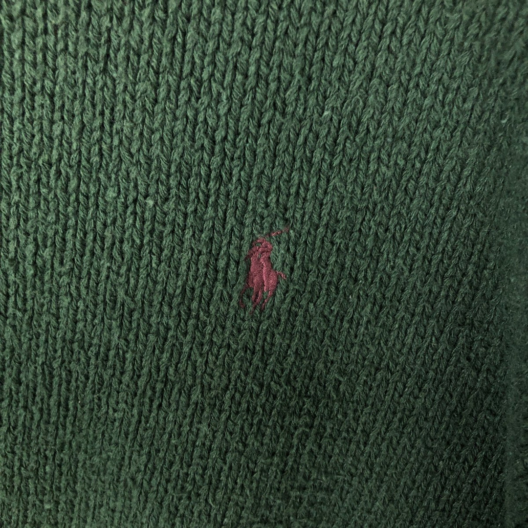 Ralph Lauren POLO by Ralph Lauren Cotton Knit Sweater Men's L size cotton green type Vintage Second Hand