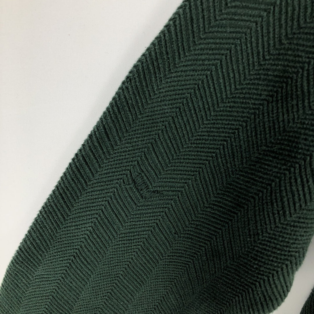 Ralph Lauren CHAPS Herringbone Cotton Knit Sweater, Men's Size L cotton green type Vintage Second Hand