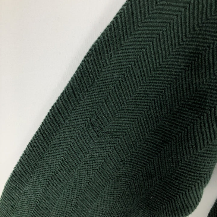 Ralph Lauren CHAPS Herringbone Cotton Knit Sweater, Men's Size L cotton green type Vintage Second Hand