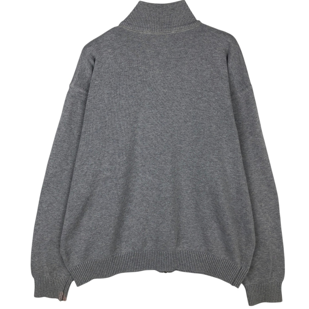 Lacoste French-designed high-neck driver's knit sweater, size 7, men's XXL cotton gray type Vintage Second Hand