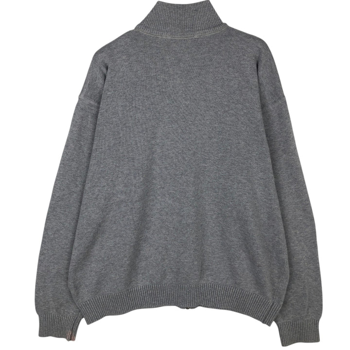 Lacoste French-designed high-neck driver's knit sweater, size 7, men's XXL cotton gray type Vintage Second Hand