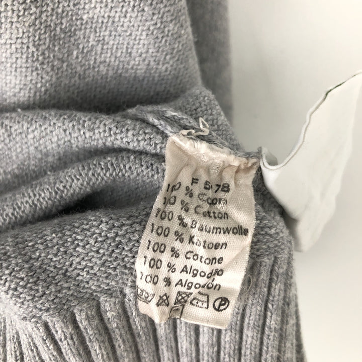 Lacoste French-designed high-neck driver's knit sweater, size 7, men's XXL cotton gray type Vintage Second Hand