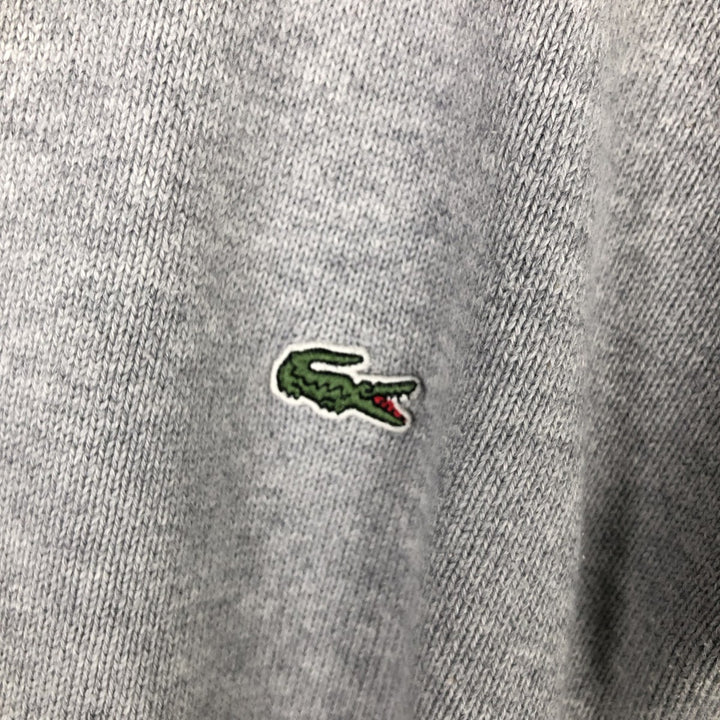 Lacoste French-designed high-neck driver's knit sweater, size 7, men's XXL cotton gray type Vintage Second Hand