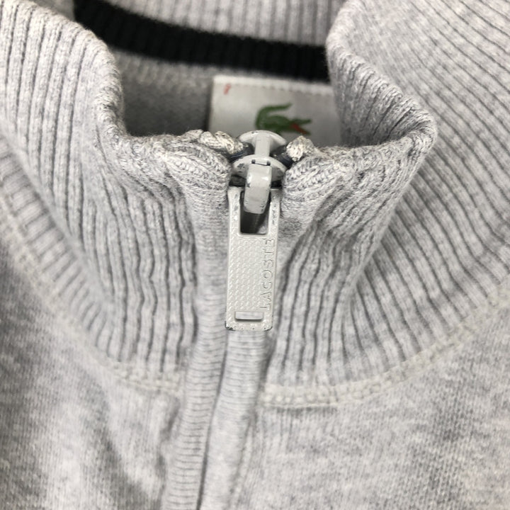 Lacoste French-designed high-neck driver's knit sweater, size 7, men's XXL cotton gray type Vintage Second Hand