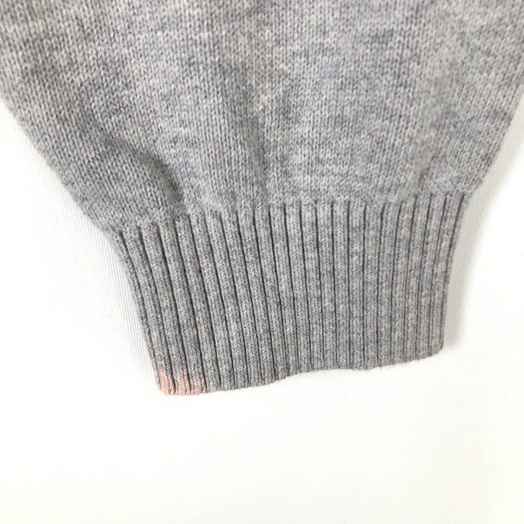Lacoste French-designed high-neck driver's knit sweater, size 7, men's XXL cotton gray type Vintage Second Hand