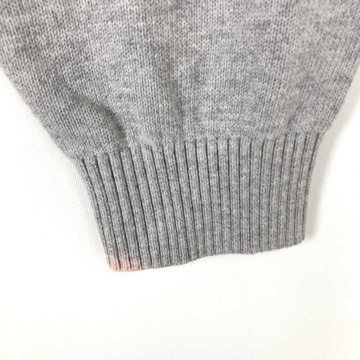 Lacoste French-designed high-neck driver's knit sweater, size 7, men's XXL cotton gray type Vintage Second Hand