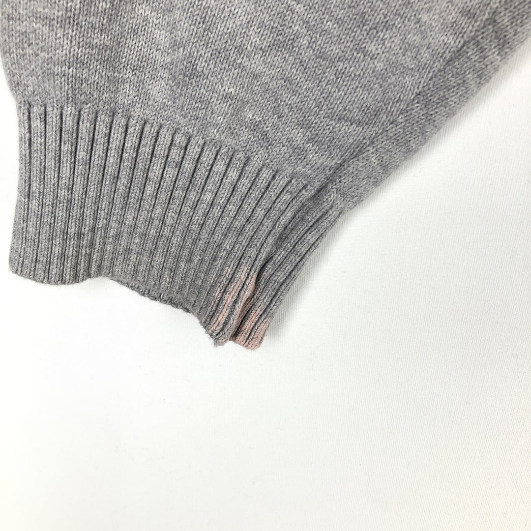 Lacoste French-designed high-neck driver's knit sweater, size 7, men's XXL cotton gray type Vintage Second Hand