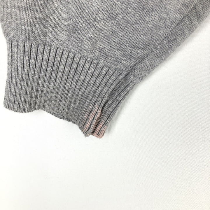 Lacoste French-designed high-neck driver's knit sweater, size 7, men's XXL cotton gray type Vintage Second Hand