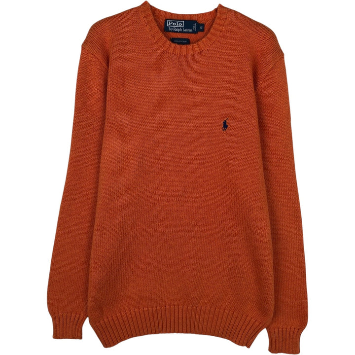 Ralph Lauren POLO by Ralph Lauren Cotton Knit Sweater Men's S cotton orange type Vintage Second Hand