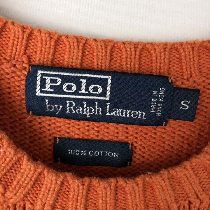 Ralph Lauren POLO by Ralph Lauren Cotton Knit Sweater Men's S cotton orange type Vintage Second Hand