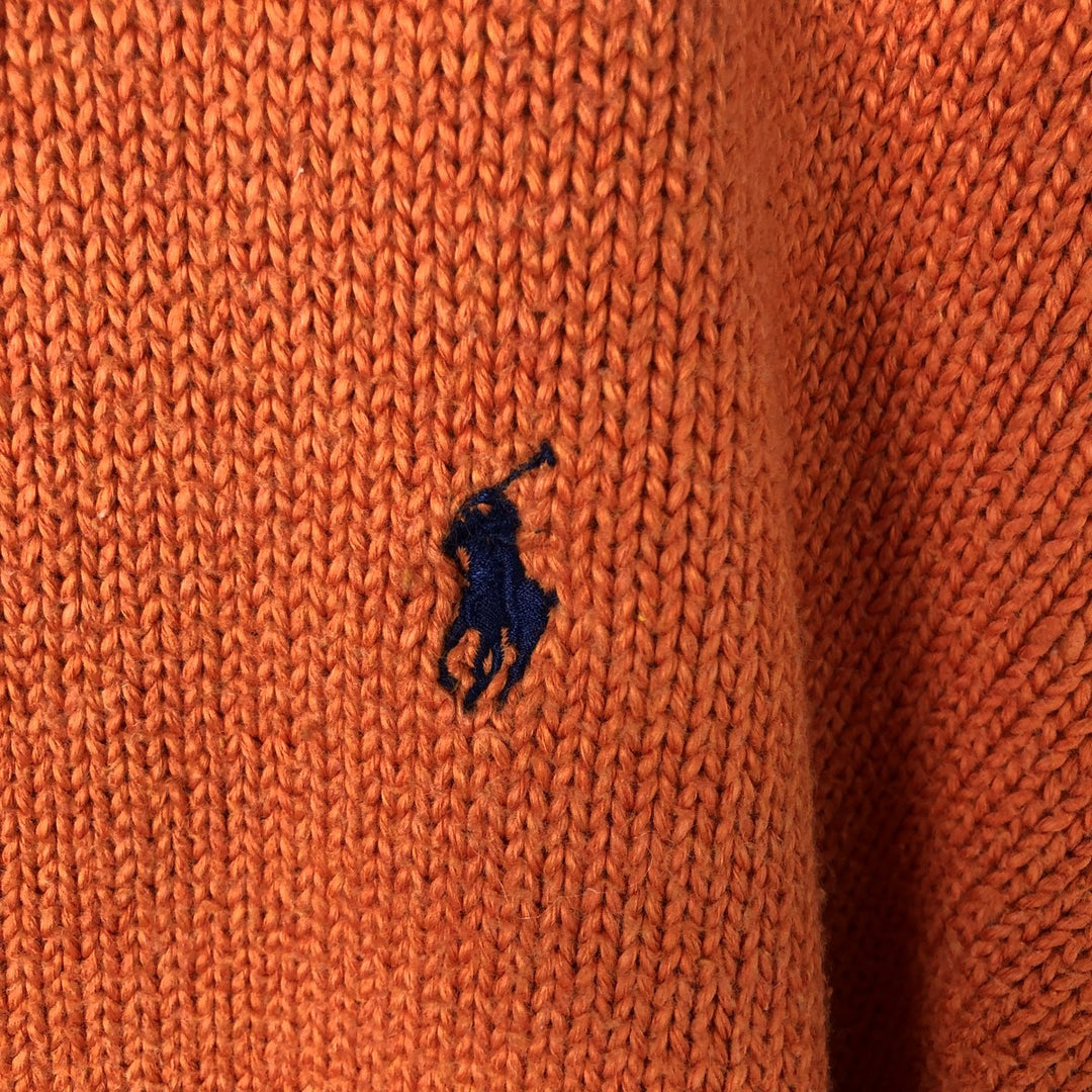 Ralph Lauren POLO by Ralph Lauren Cotton Knit Sweater Men's S cotton orange type Vintage Second Hand