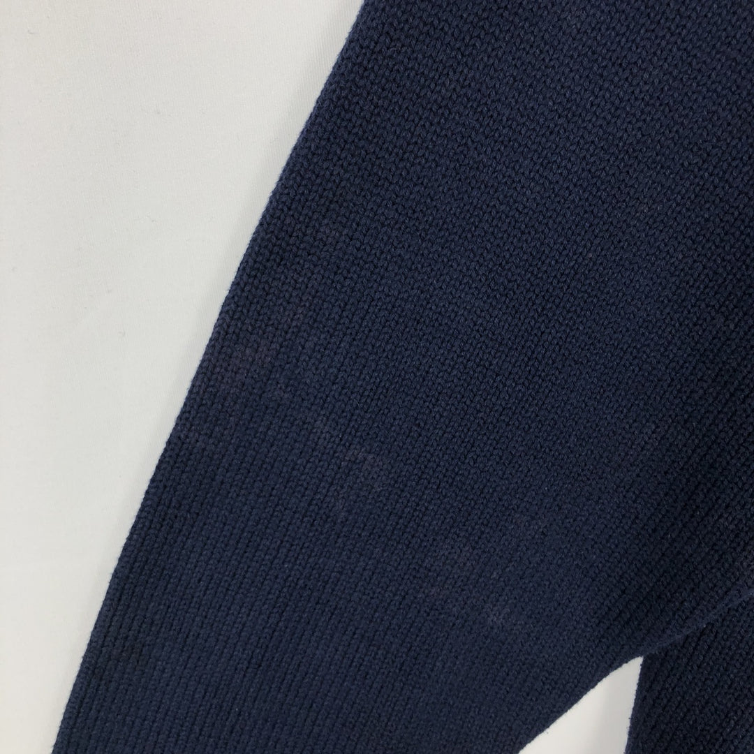 80s-90'S Eddie Bauer Black Tag Cotton Knit Sweater, Men's Size Small cotton navy blue type Vintage Second Hand